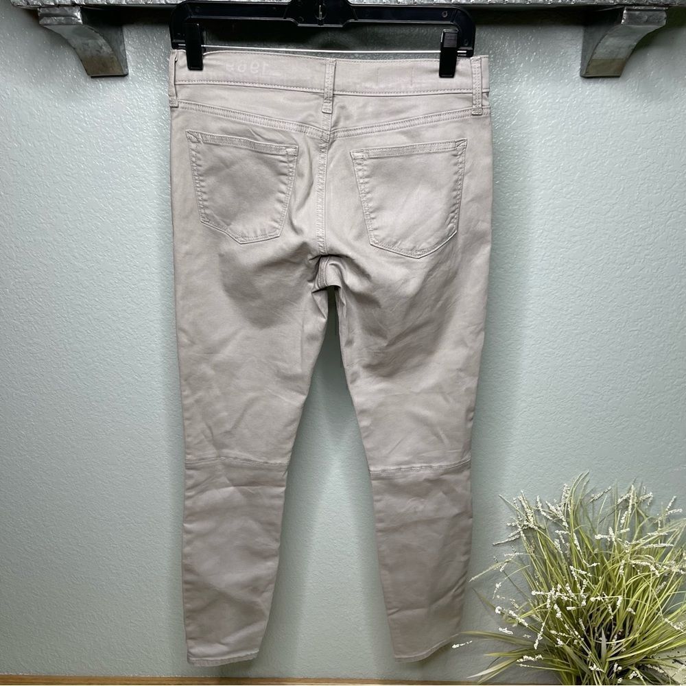Gap 1969 Coated Gray Wax Leggings Sleek Subtle Sharkfin Sheen Jeans Size 27